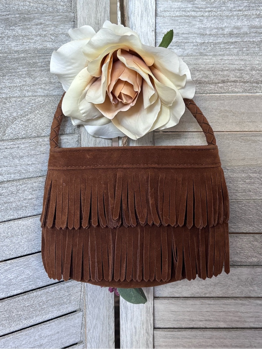 VINTAGE “Baby GAP” Y2K 2009 Edition Boho Faux Fringe HIPPIE PURSE A+ Condition